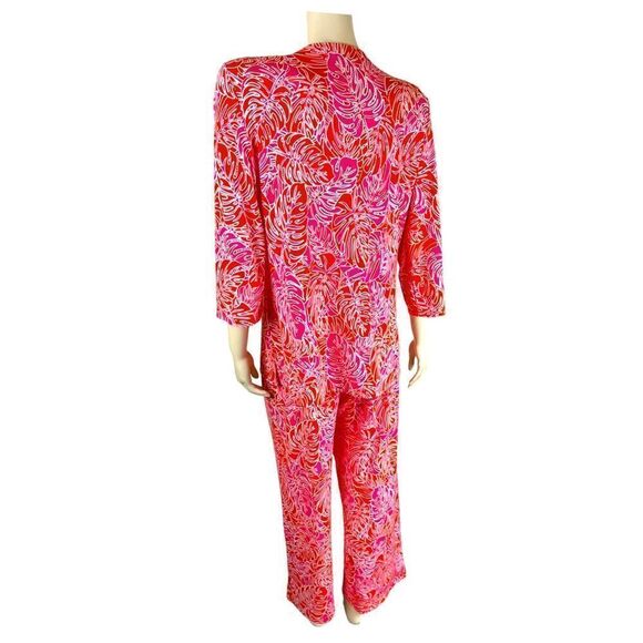 Island Republic Vibrant Floral Tunic/Pant Set Like New Condition Size Medium - Picture 12 of 14